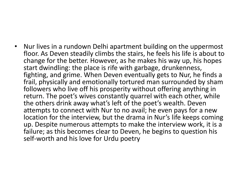 nur lives in a rundown delhi apartment building