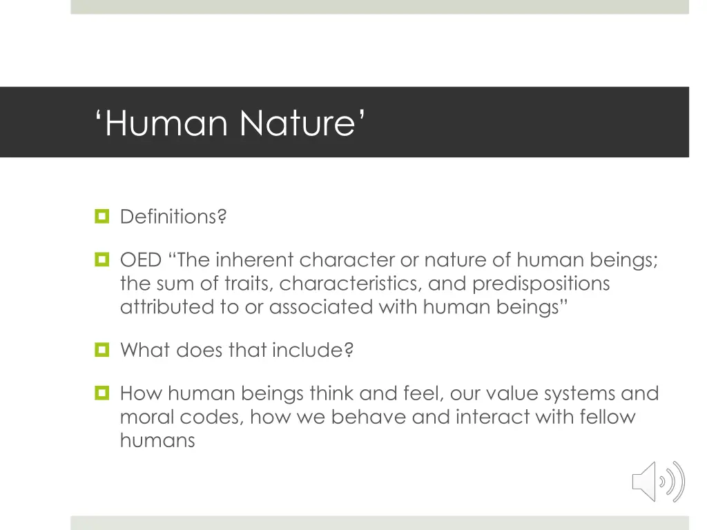 human nature