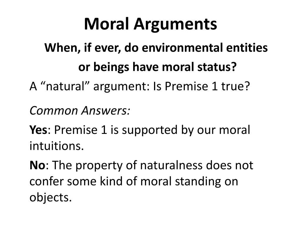 moral arguments 1