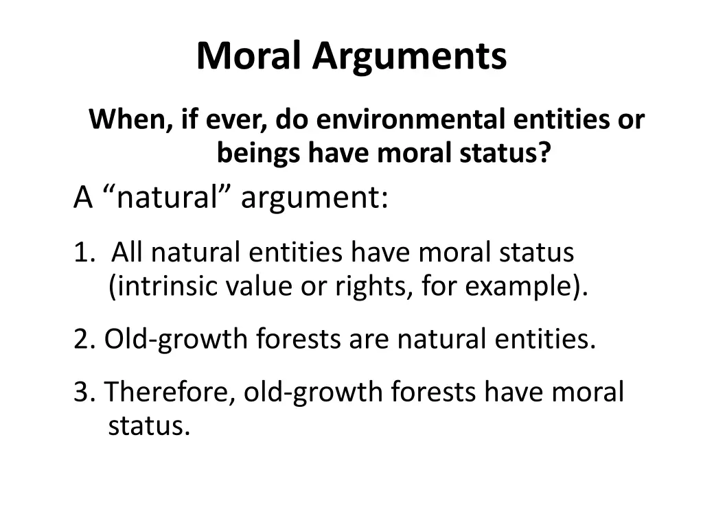 moral arguments