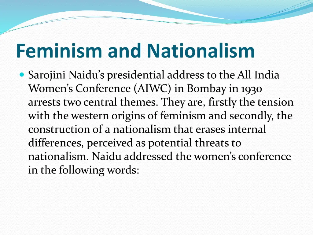 feminism and nationalism