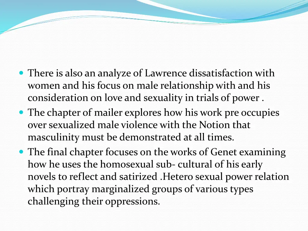 there is also an analyze of lawrence