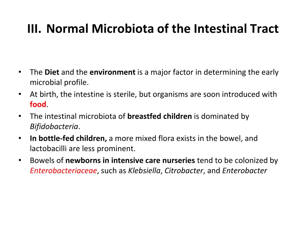 iii normal microbiota of the intestinal tract