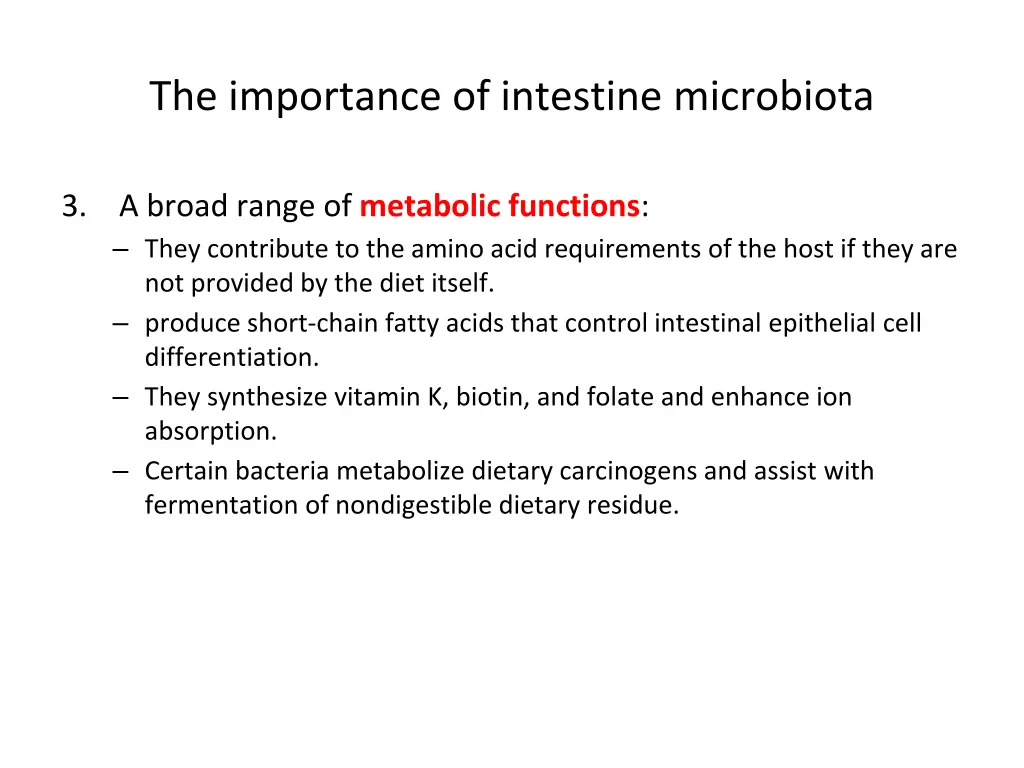 the importance of intestine microbiota 1