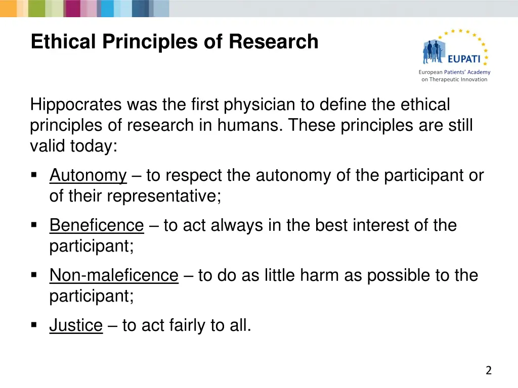 ethical principles of research