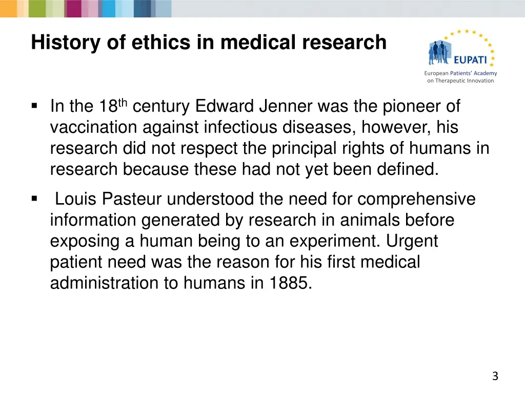 history of ethics in medical research