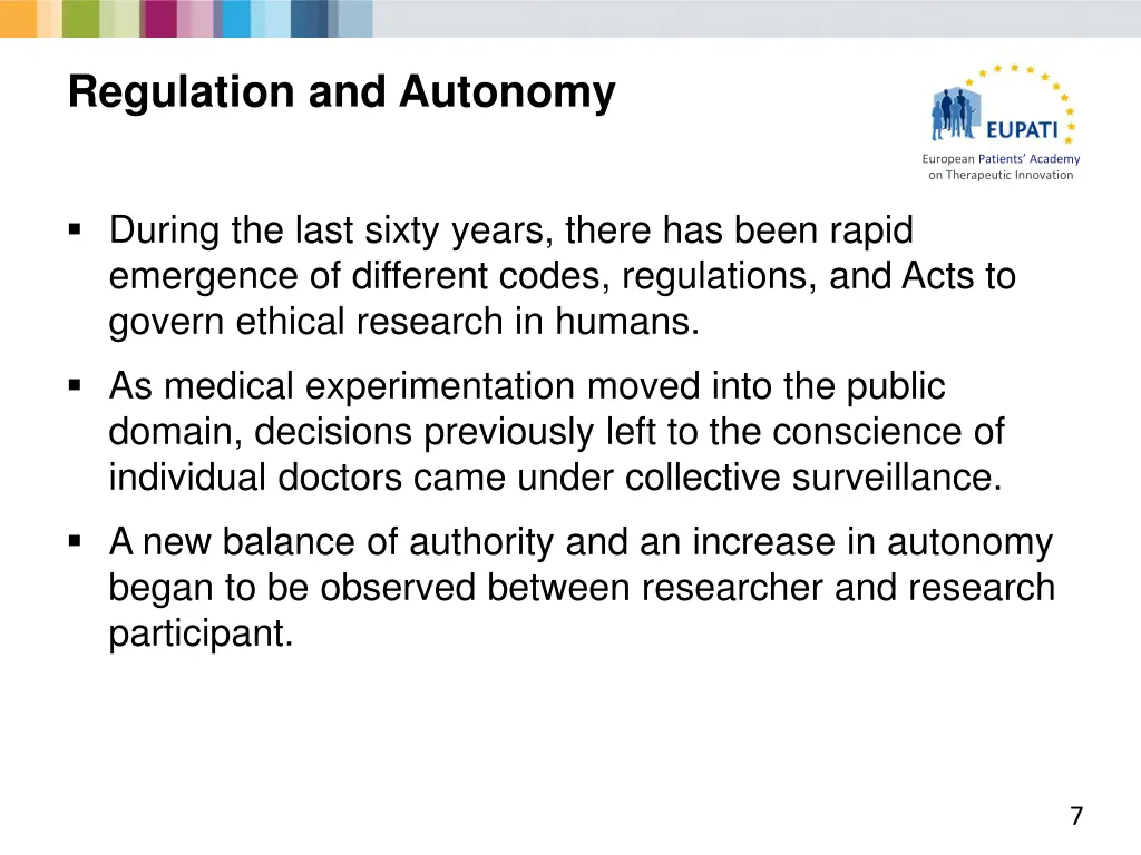 regulation and autonomy