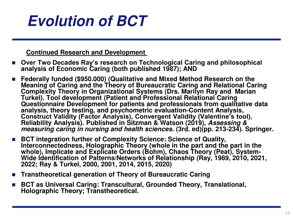 evolution of bct