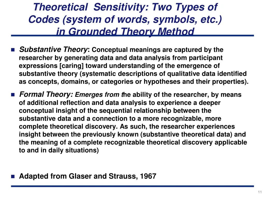 theoretical sensitivity two types of codes system