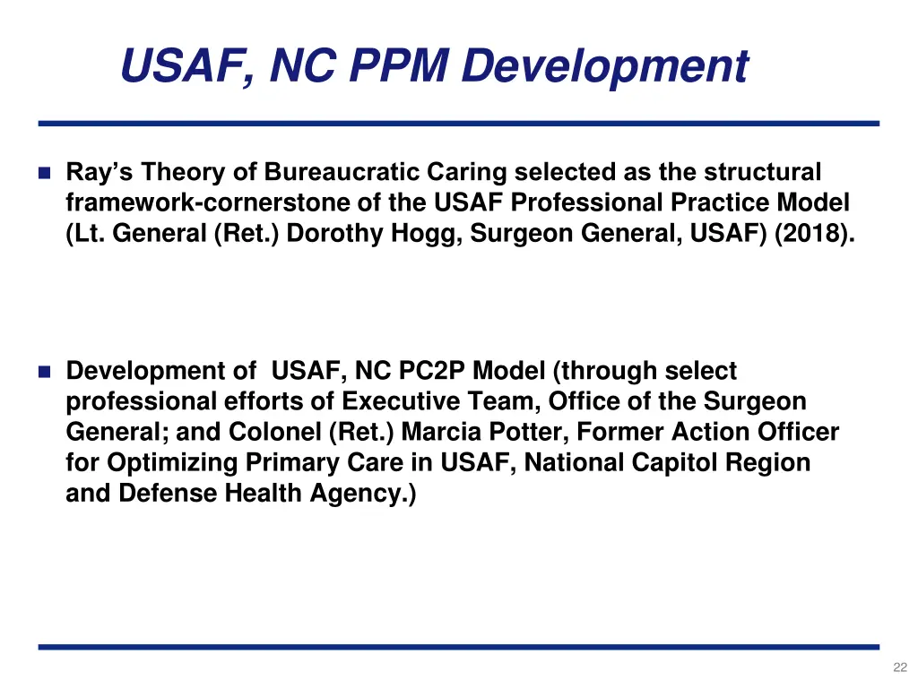 usaf nc ppm development