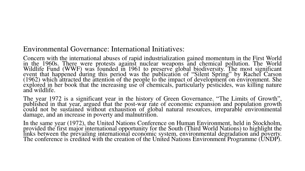 environmental governance international