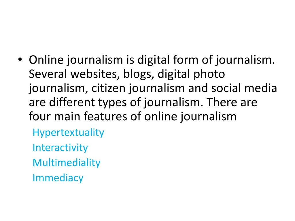 online journalism is digital form of journalism