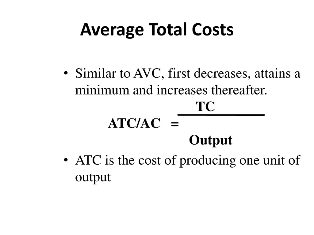 average total costs