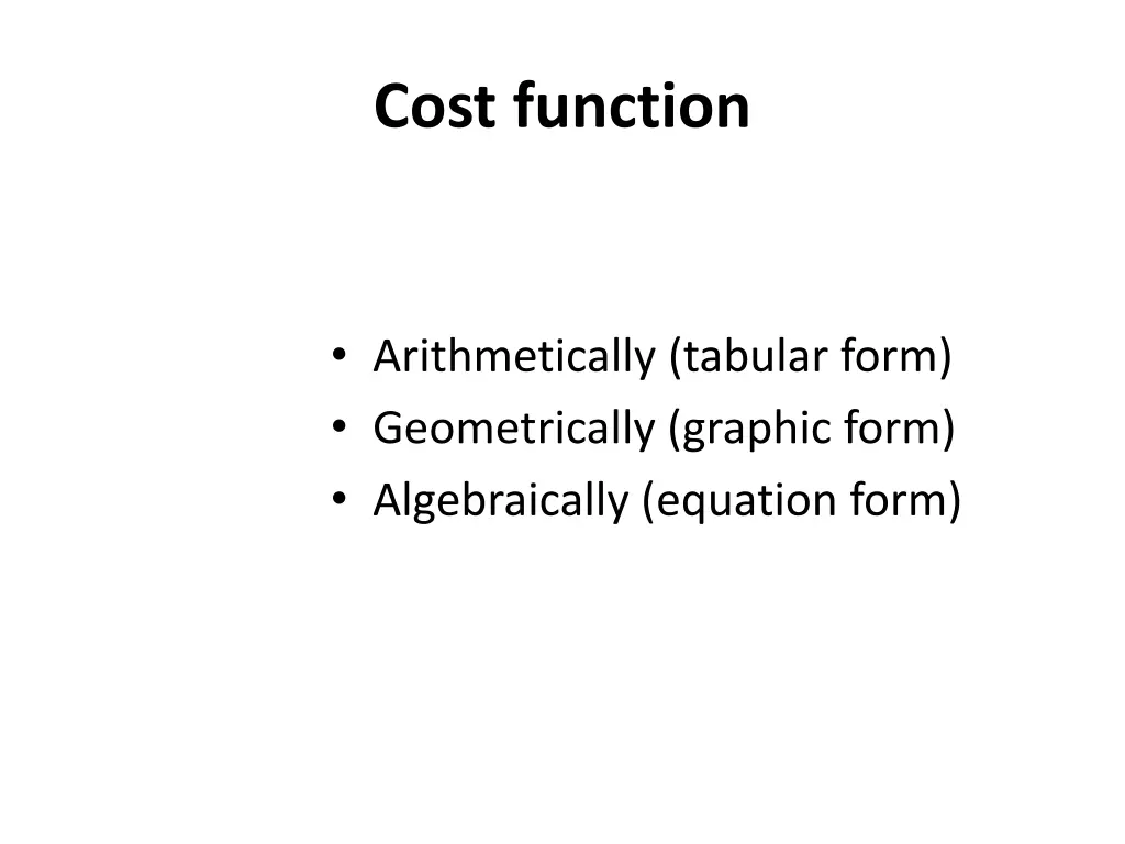 cost function