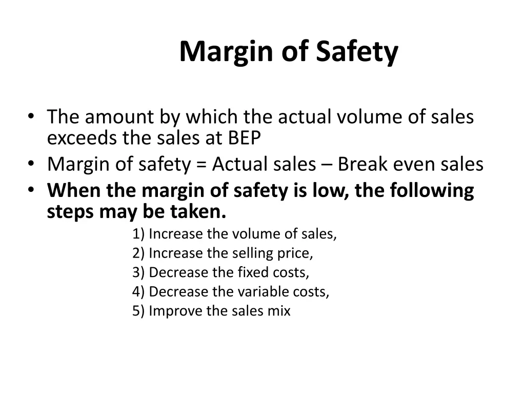 margin of safety