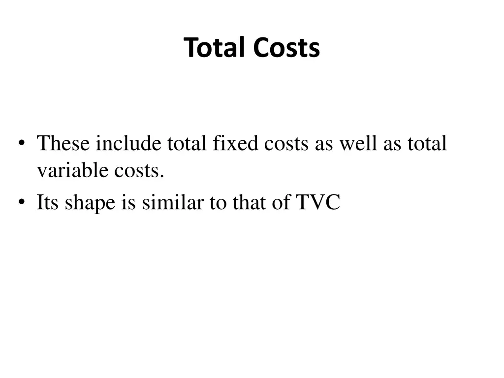 total costs