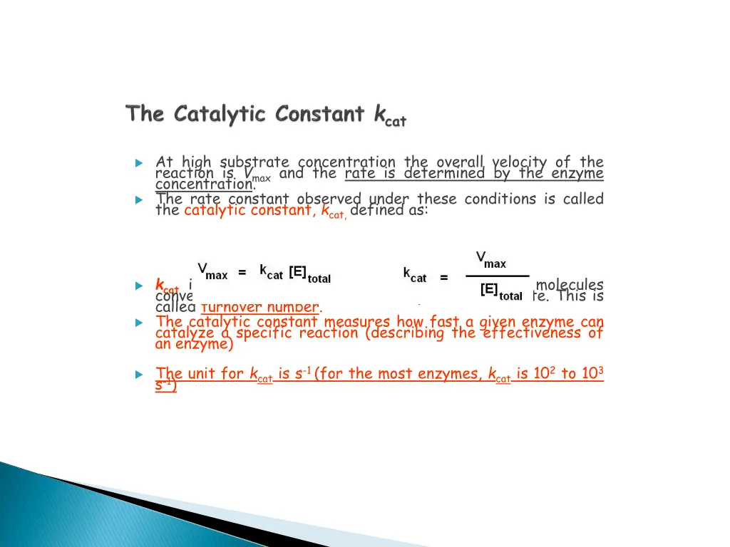 at high substrate concentration the overall