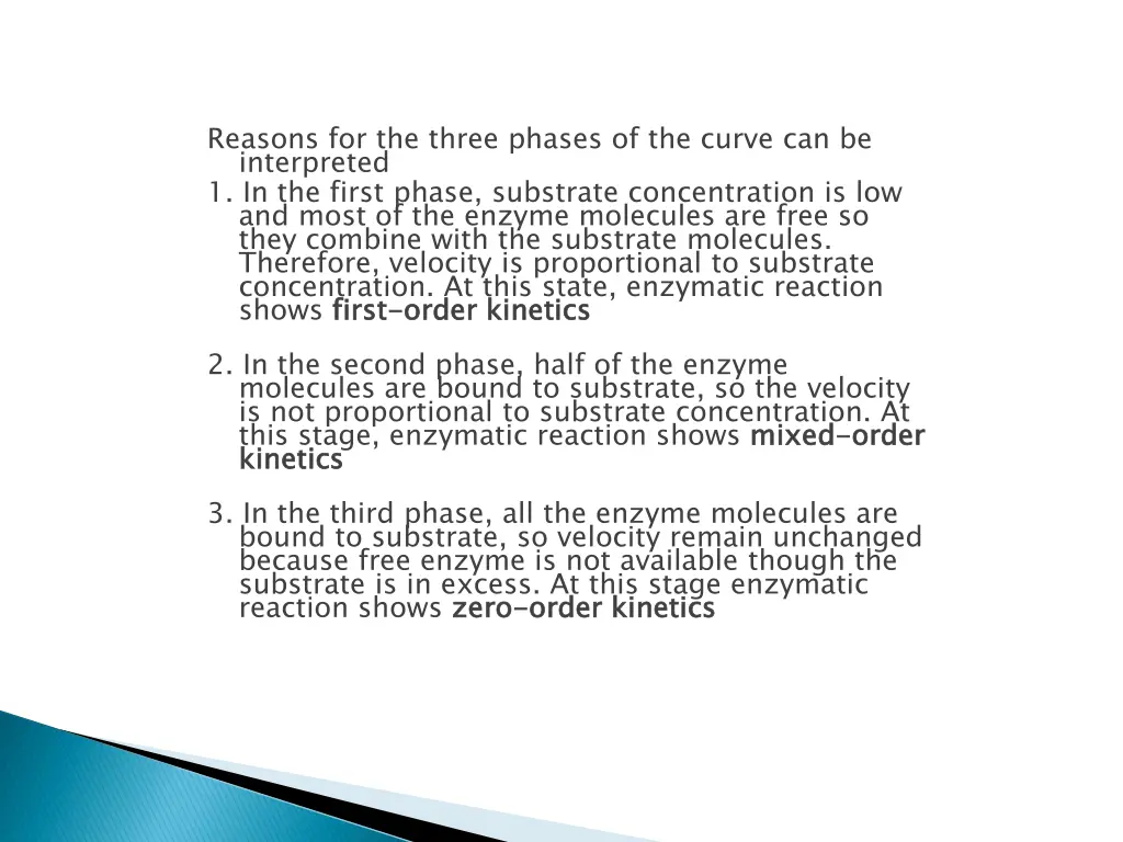 reasons for the three phases of the curve