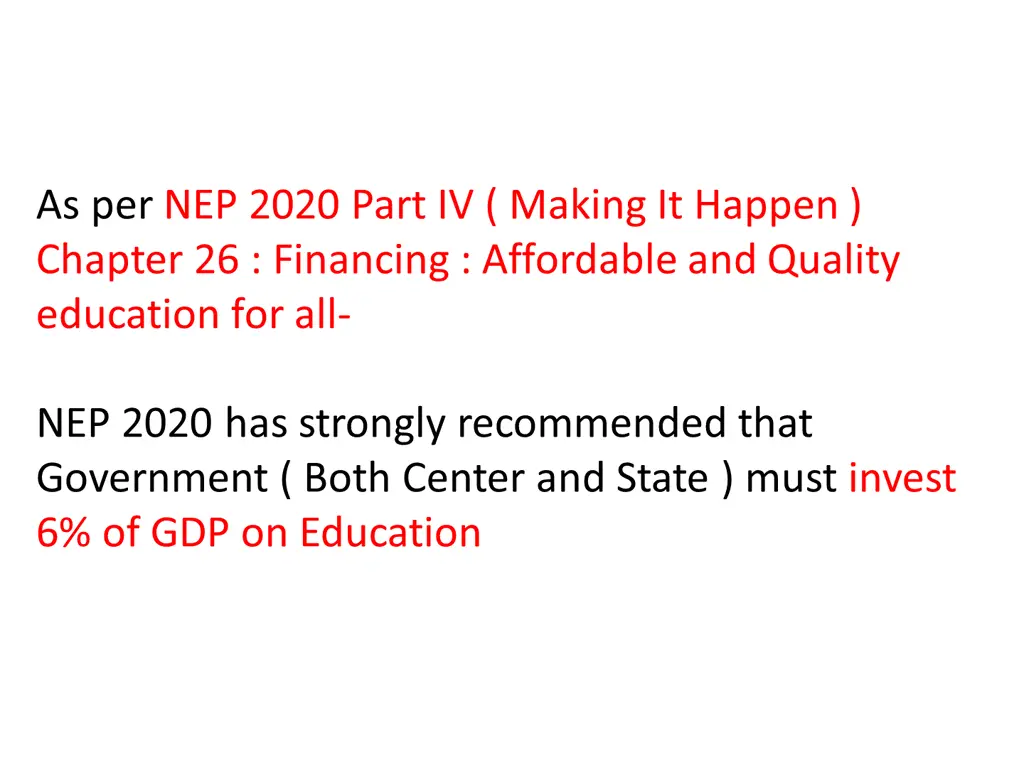 as per nep 2020 part iv making it happen chapter