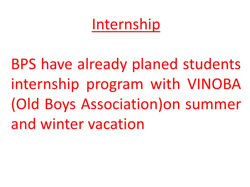 internship