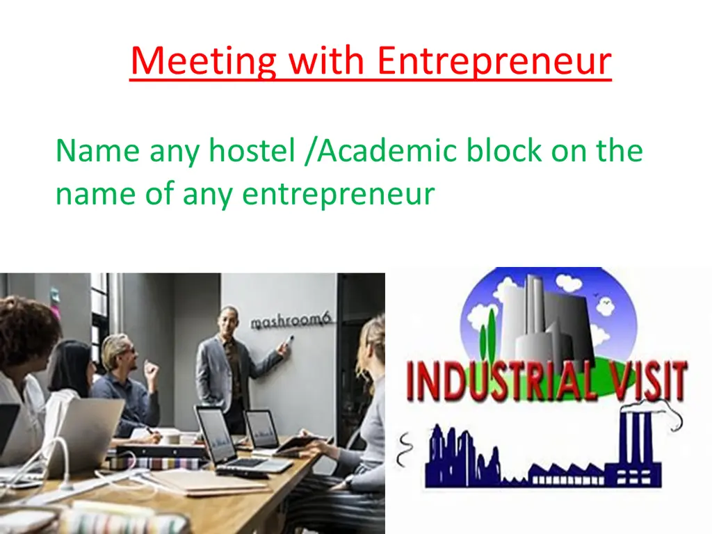 meeting with entrepreneur
