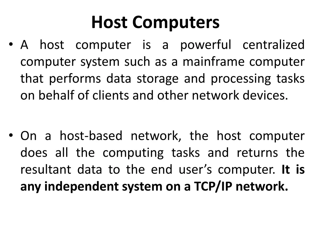 host computers