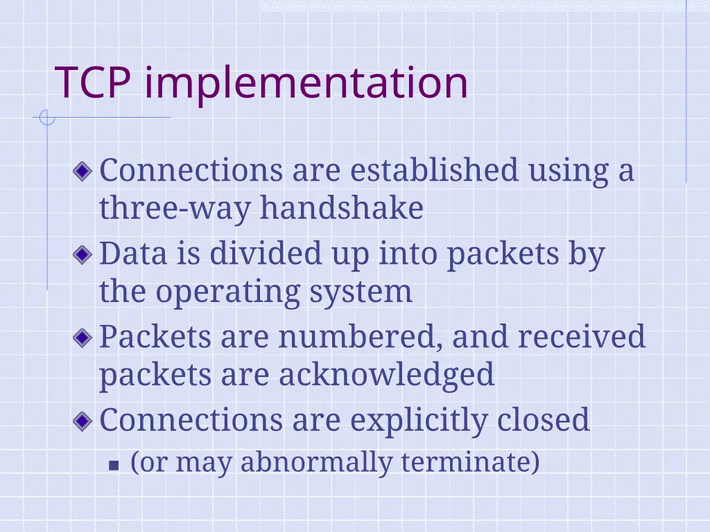 tcp implementation