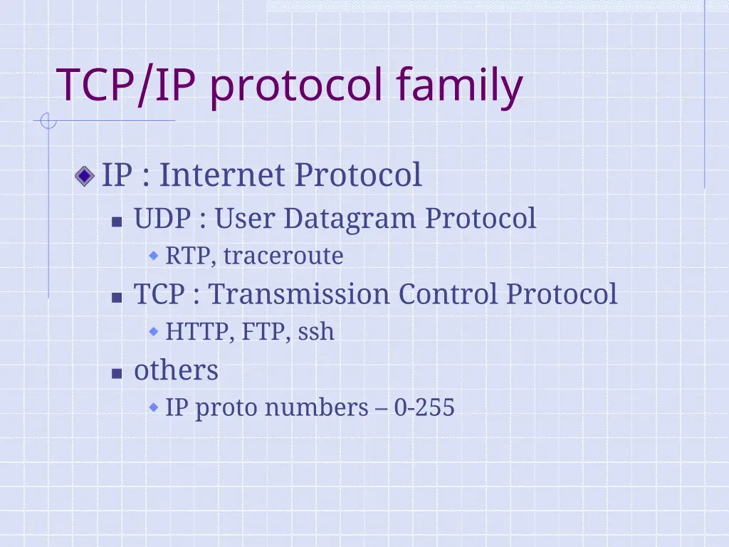 tcp ip protocol family