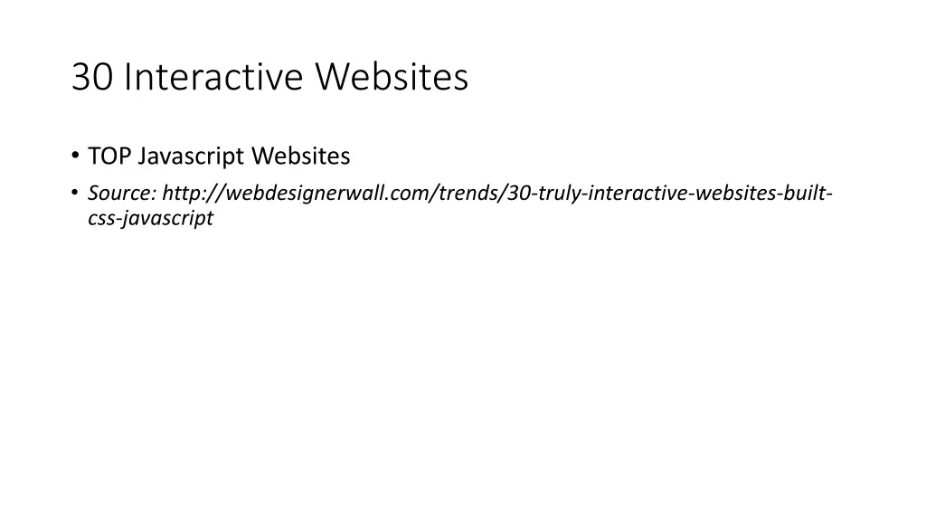 30 interactive websites