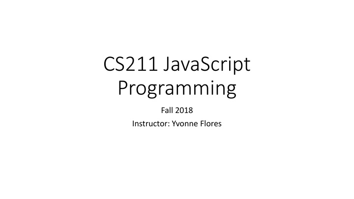 cs211 javascript programming