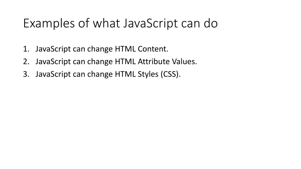 examples of what javascript can do