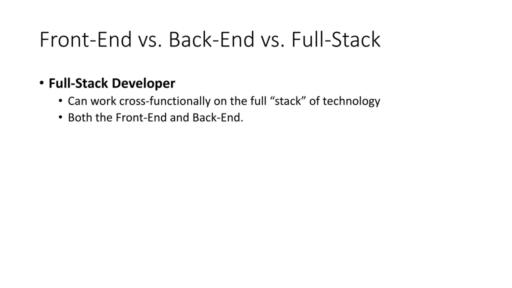 front end vs back end vs full stack 2