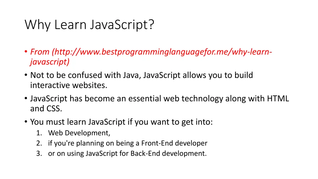 why learn javascript 2