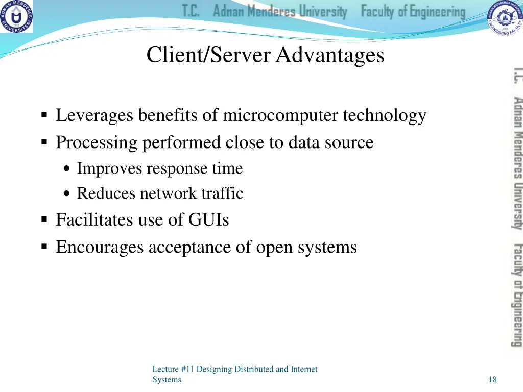 client server advantages