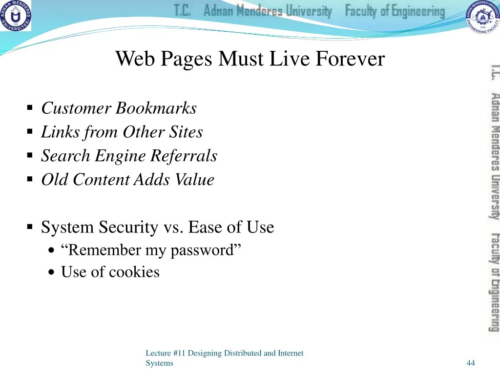 web pages must live forever