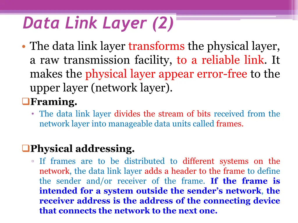 data link layer 2