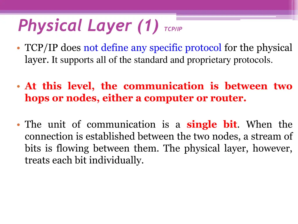 physical layer 1 tcp ip