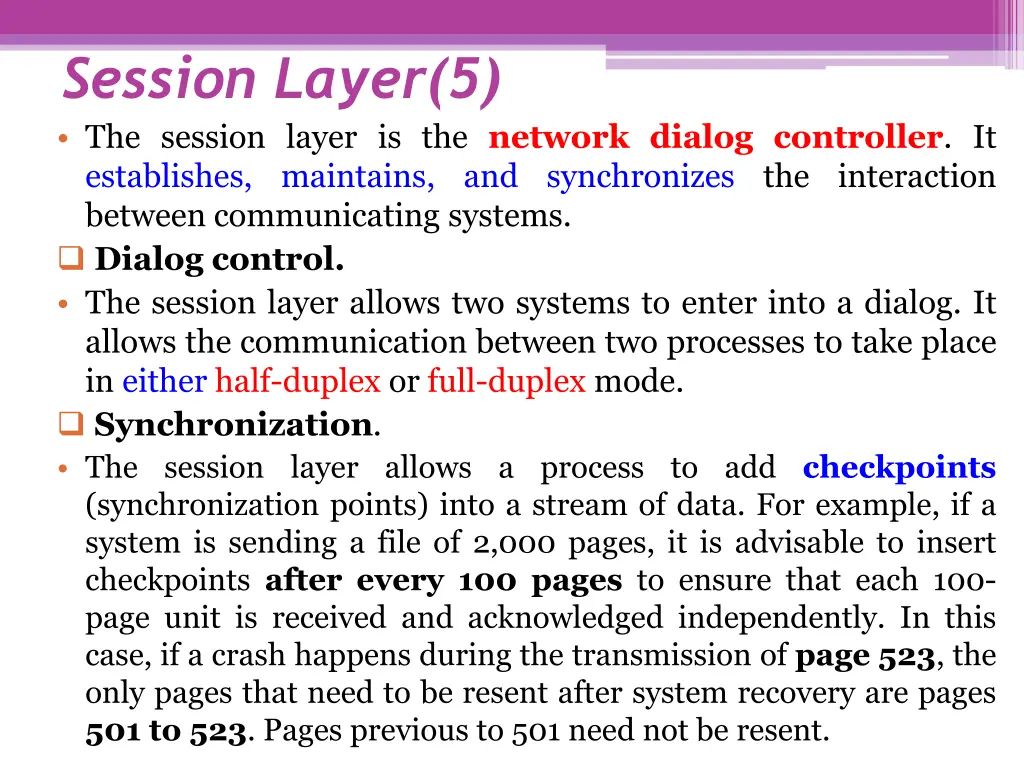 session layer 5