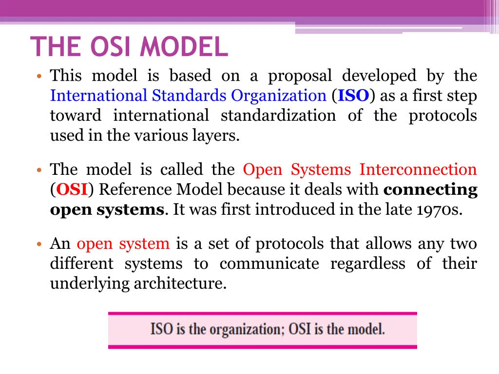 the osi model this model is based on a proposal