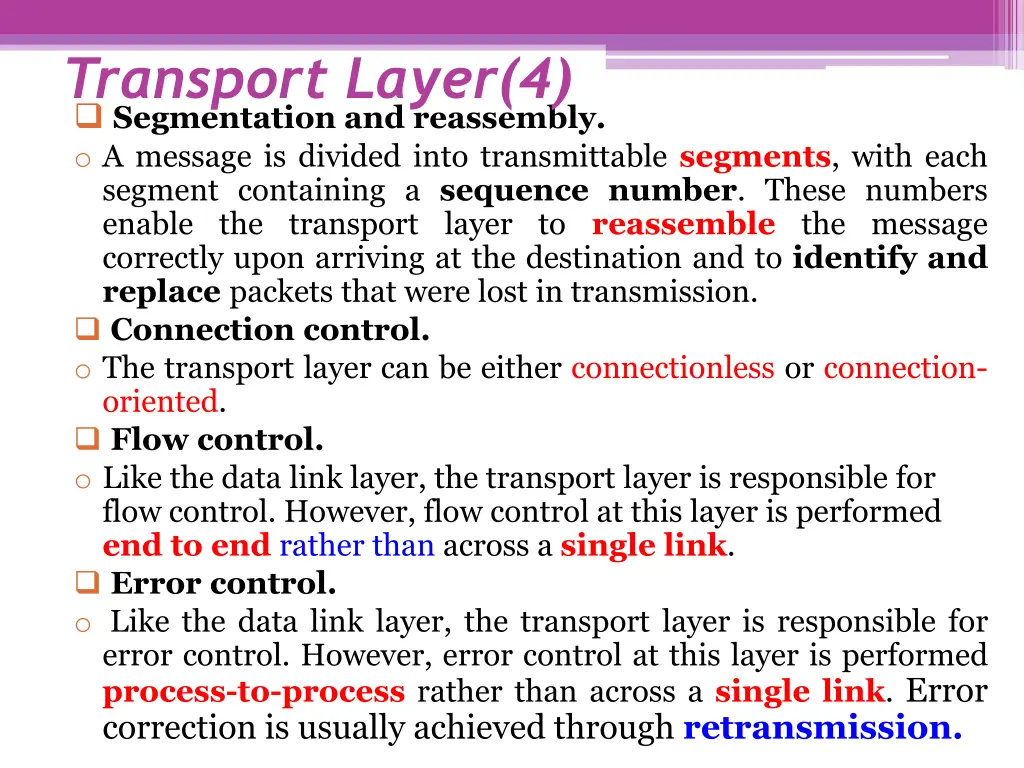 transport layer 4 1