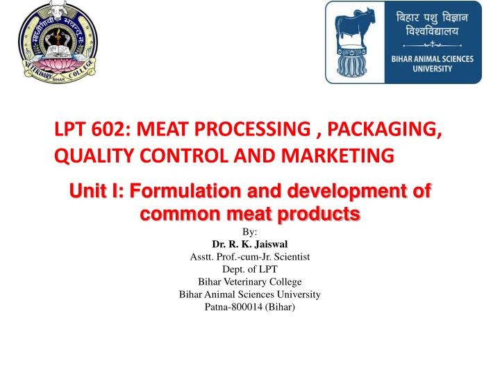 lpt 602 meat processing packaging quality control