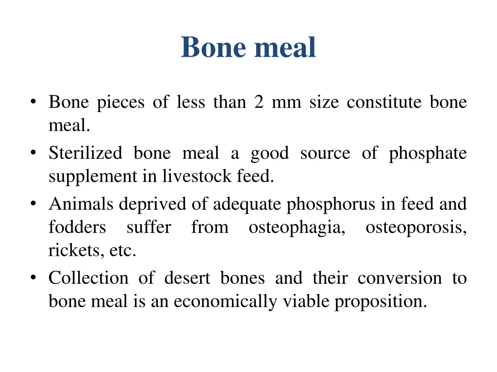 bone meal