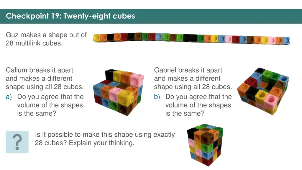 checkpoint 19 twenty eight cubes