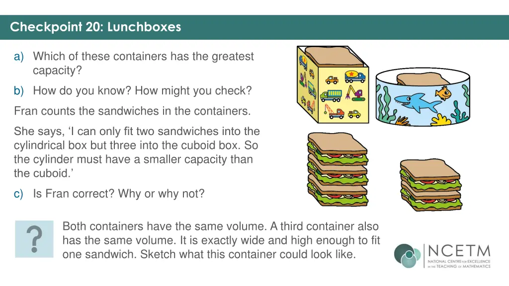 checkpoint 20 lunchboxes