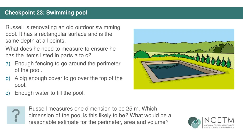 checkpoint 23 swimming pool