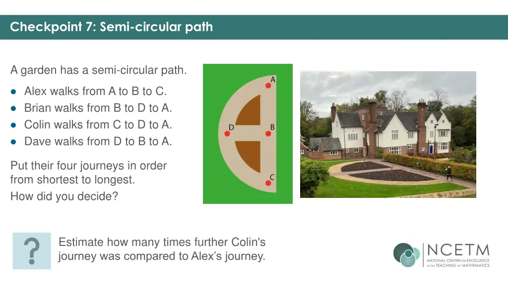 checkpoint 7 semi circular path