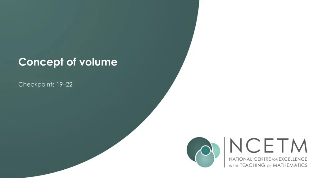 concept of volume