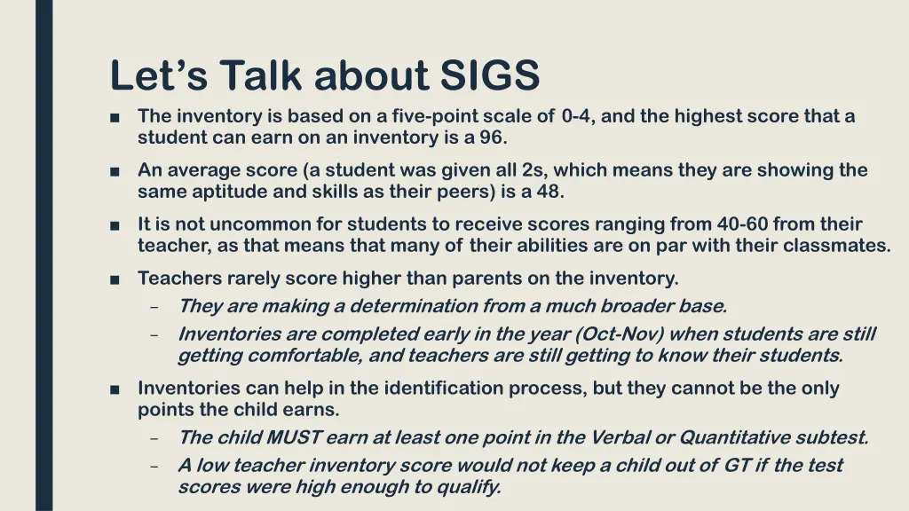 let s talk about sigs the inventory is based