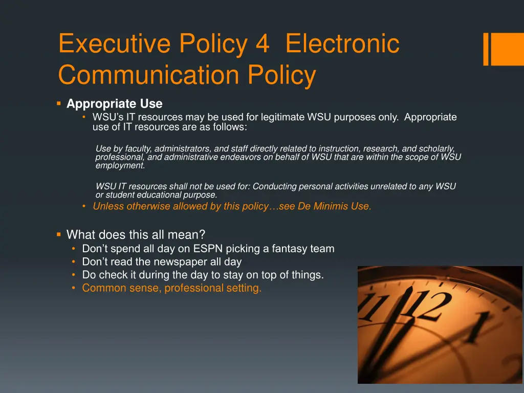 executive policy 4 electronic communication policy