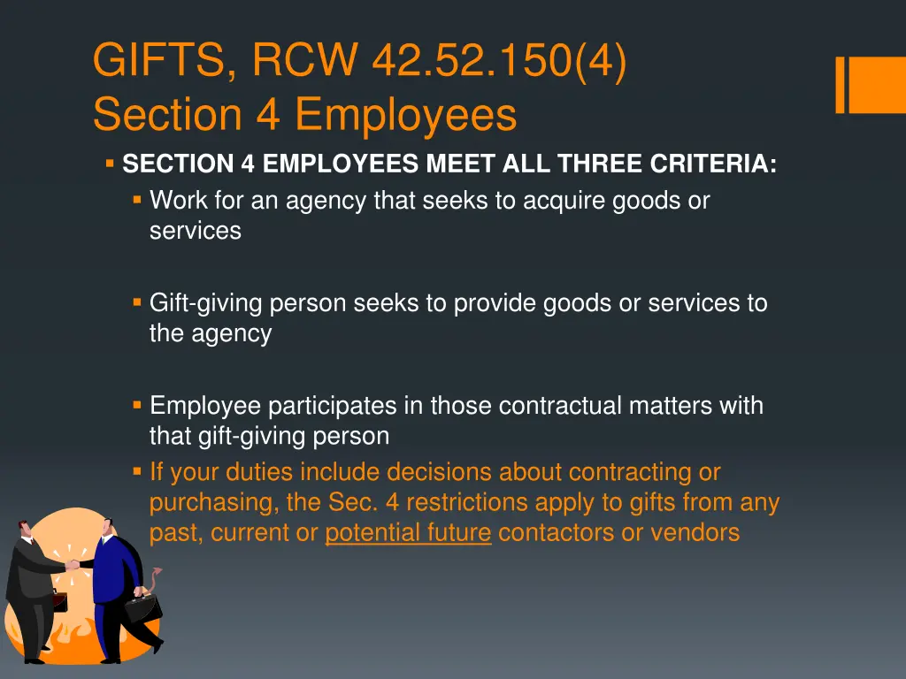 gifts rcw 42 52 150 4 section 4 employees section